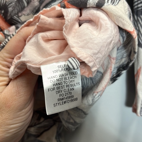 Dress Forum mini tropical print dress Graypeach Lena bell sleeve floral size s - Picture 4 of 4